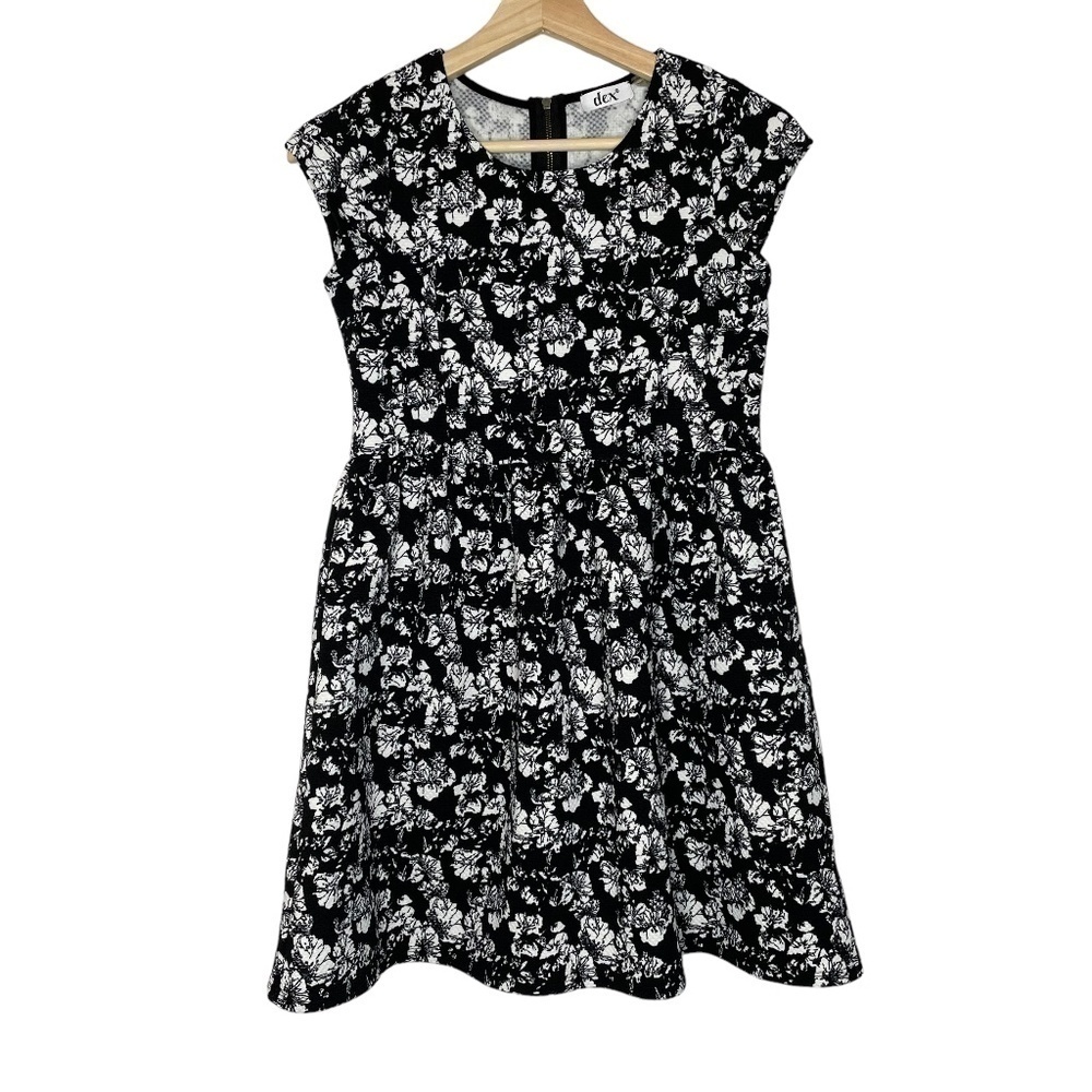 STRETCH Floral Dress With Back Zipper